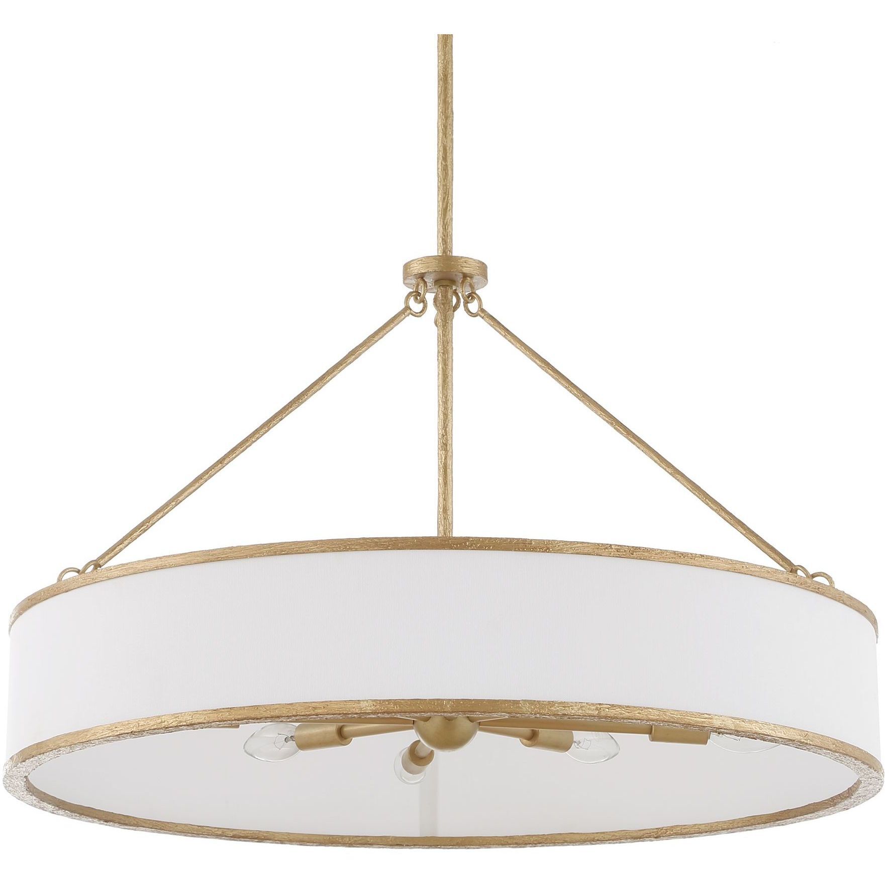 Algiers 8 Light 30 inch Textured Soft Gold Pendant Ceiling Light