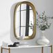 Bradano 35.5 X 23.75 inch Plated Antique Brass Mirror