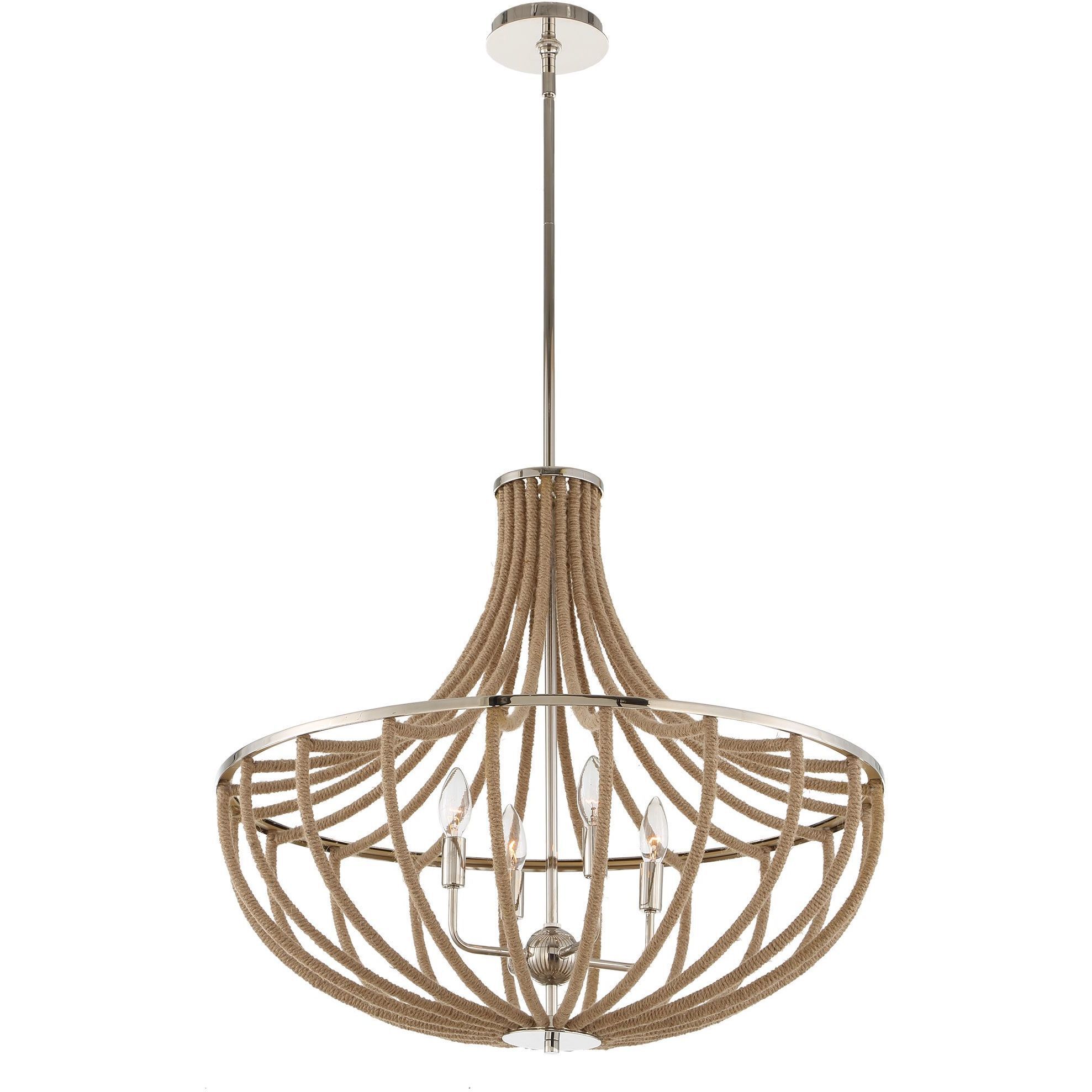 Lovelock 4 Light 27.5 inch Polished Nickel Chandelier Ceiling Light