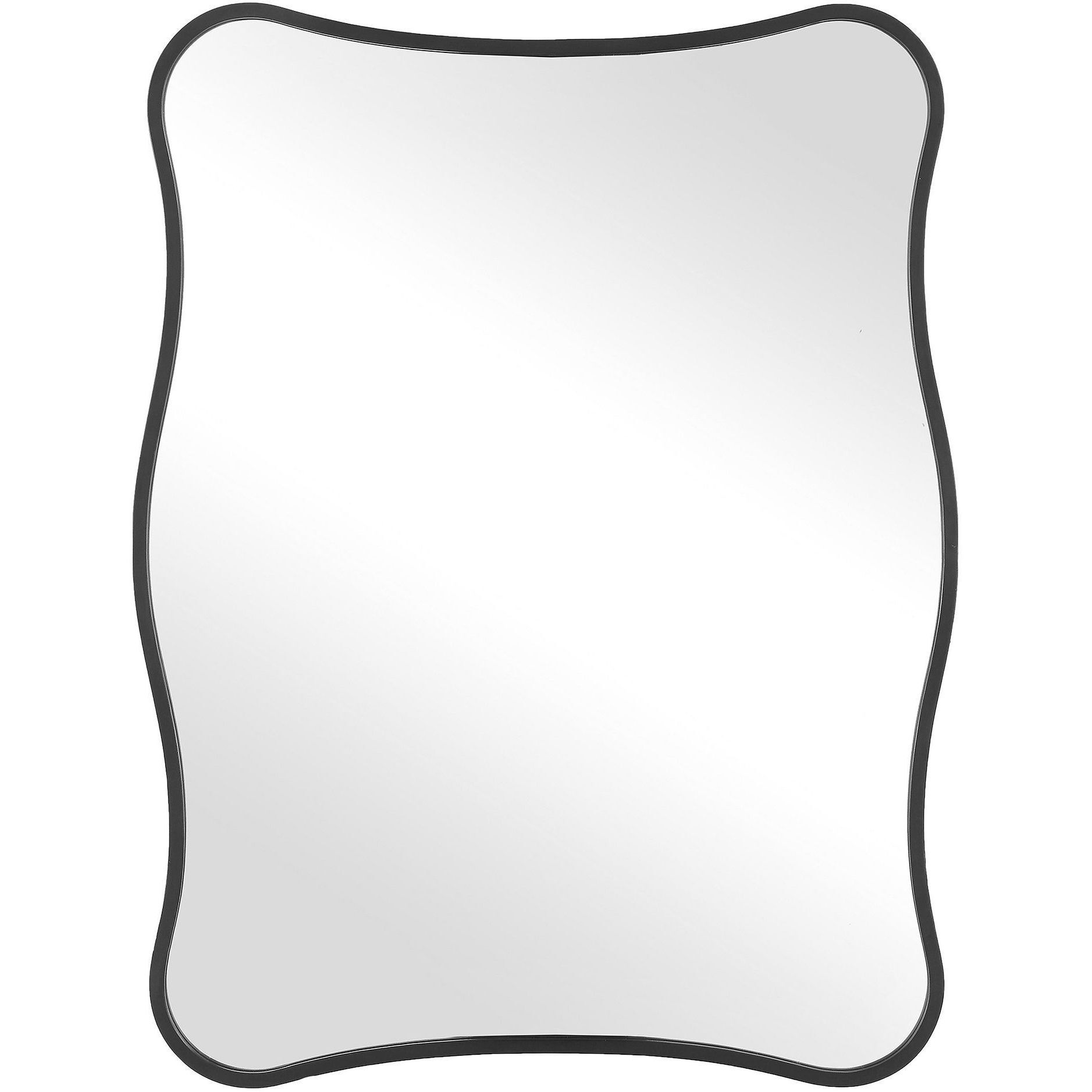 Pavia 36.25 X 27.5 inch Satin Black Vanity Mirror