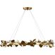 Biscotti 43.63 inch Bronze With Golden Highlight LED Chandelier Ceiling Light