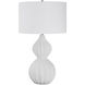 Antoinette 28 inch 150.00 watt Granulated Marble and Polished Nickel Table Lamp Portable Light