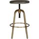 Revolve 24 inch Brushed Brass and Dark Walnut Counter Stool