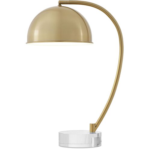 Romani 22 inch 100.00 watt Antique Brass and Crystal Desk Lamp Portable Light