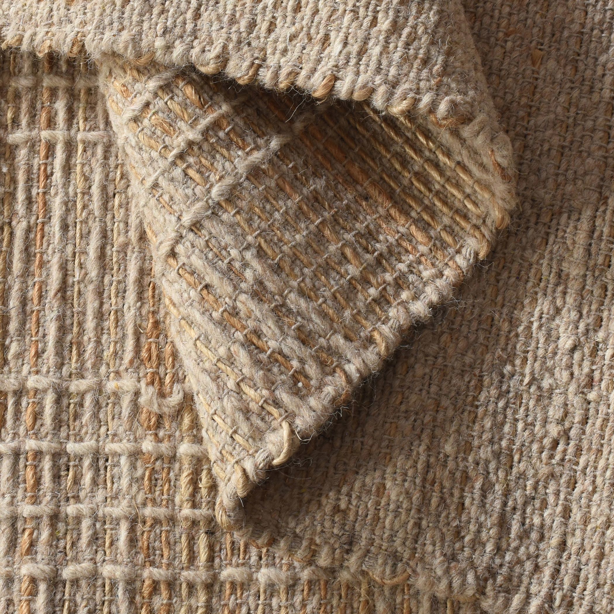 Baxton 120 X 96 inch Beige with Natural Twisted Jute Rug, 8ft x 10ft