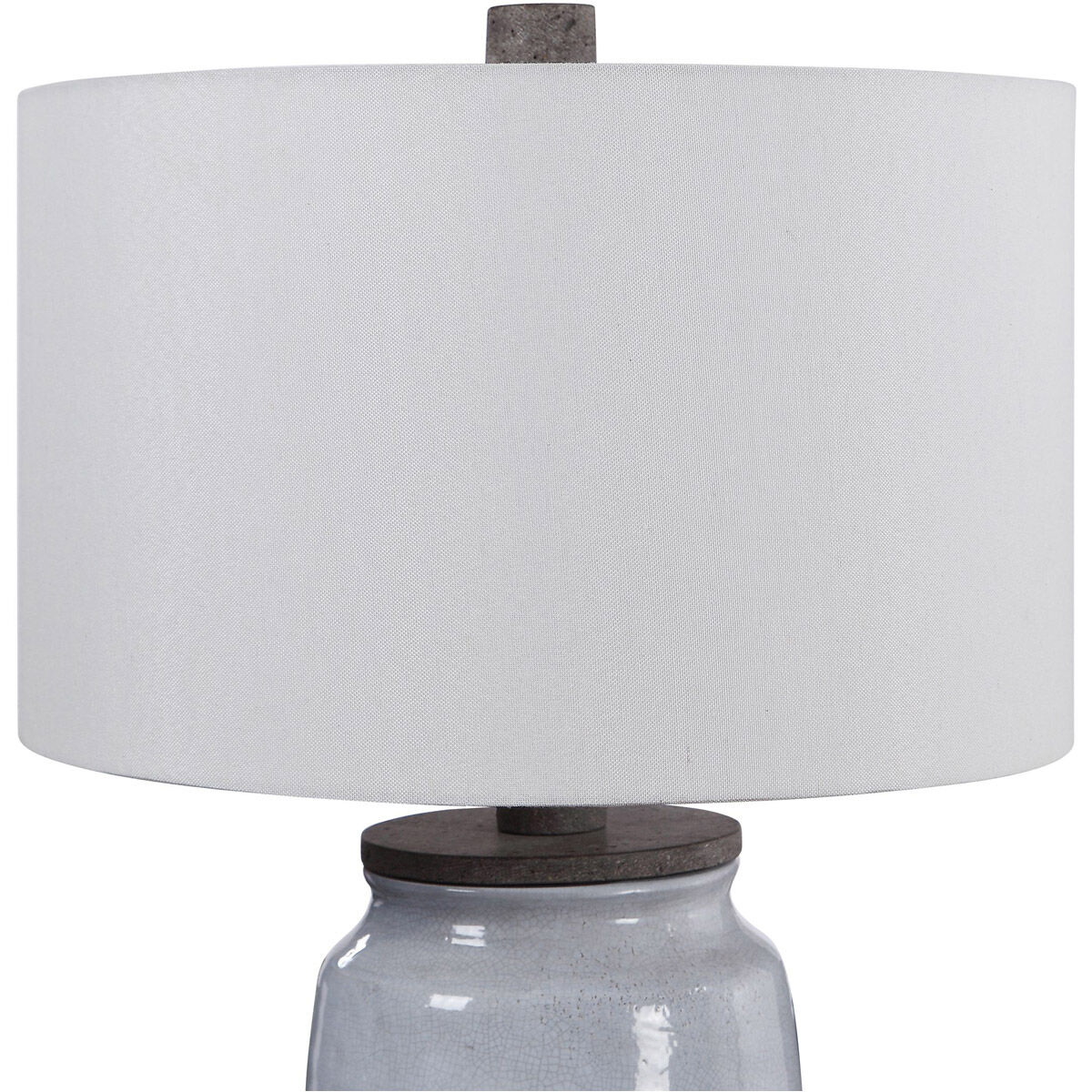Dimitri 28 inch 150 watt Light Blue Crackle Glaze and Aged Charcoal Table Lamp Portable Light