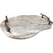 Stone And Twig Natural Marble and Cast Aluminum Indoor-Outdoor Tray