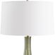 Marist 31 inch 150 watt White and Clear Crystal and Antique Brass Table Lamp Portable Light