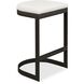 Maude 30 inch Java Black and Taupe Grey Outdoor Bar Stool