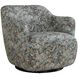 Ansel Sage and Blue and Blush and Black Swivel Chair