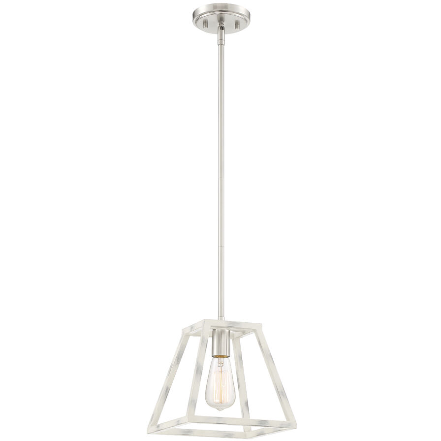 Rhode 1 Light 9.25 inch Coastal Weathered White Mini Pendant Ceiling Light