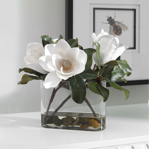 Middleton White Magnolia Blooms Flower Centerpiece