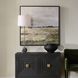 Fragment Gray and Green and Beige and Black Hand Painted Landscape Art