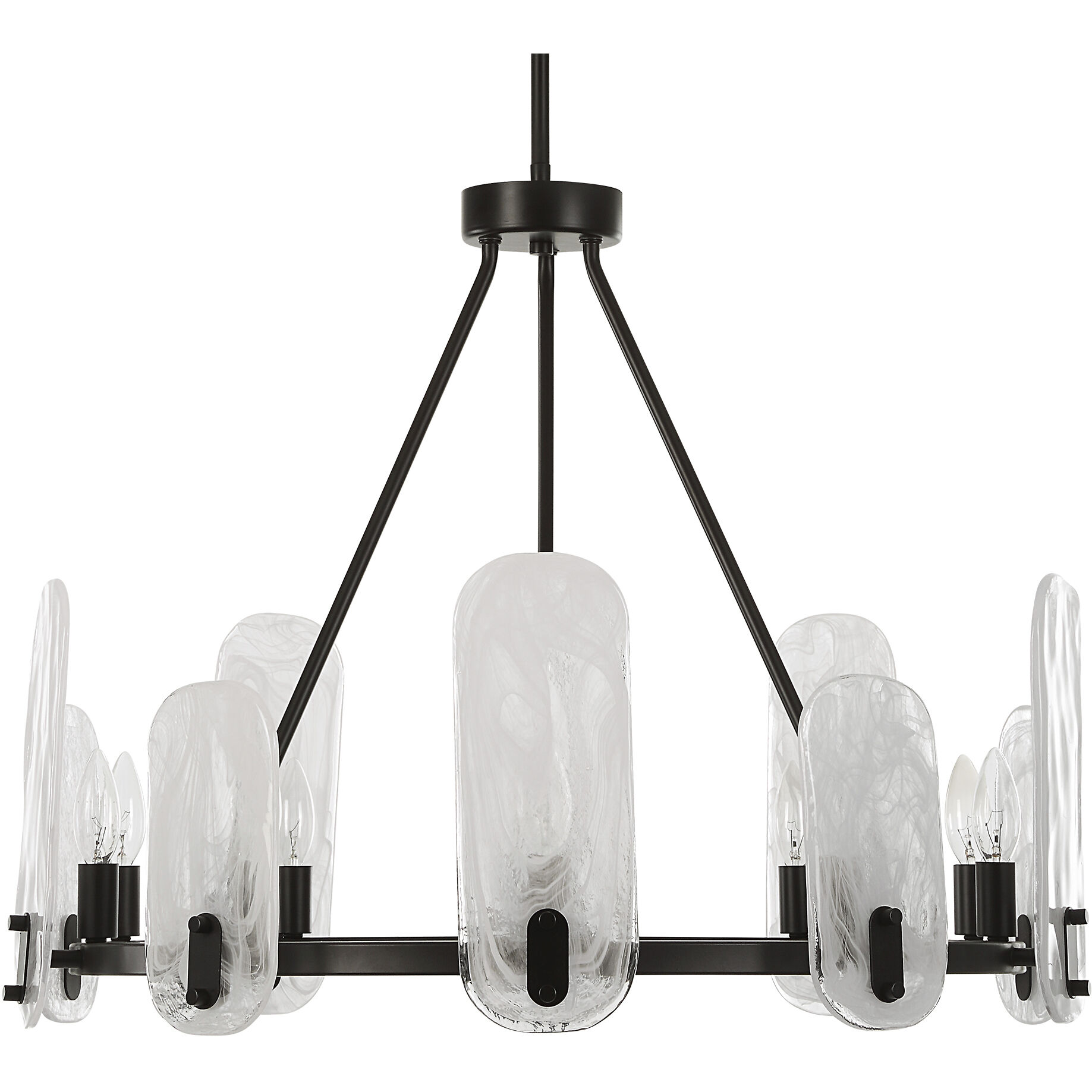 Ellipse 10 Light 28 inch Dark Bronze Chandelier Ceiling Light