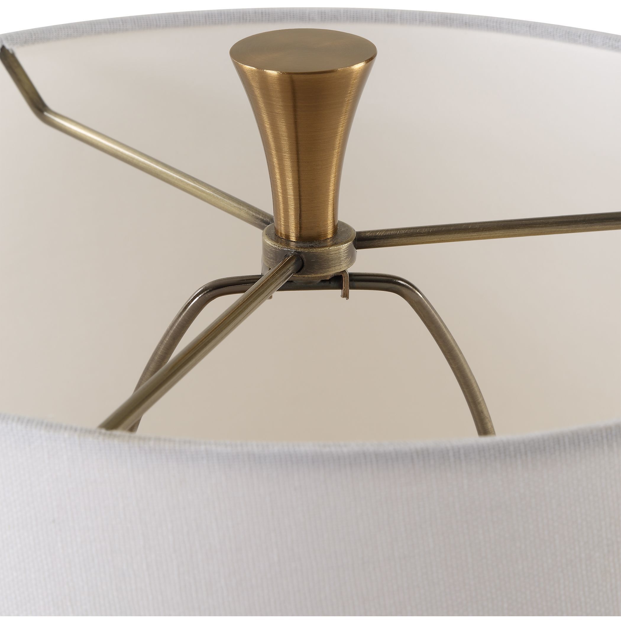 Colette 35.5 inch 150.00 watt Ivory Stone with Brass and Crystal Table Lamp Portable Light