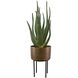 Arabia Green with Antique Brass and Matte Black Aloe Planter