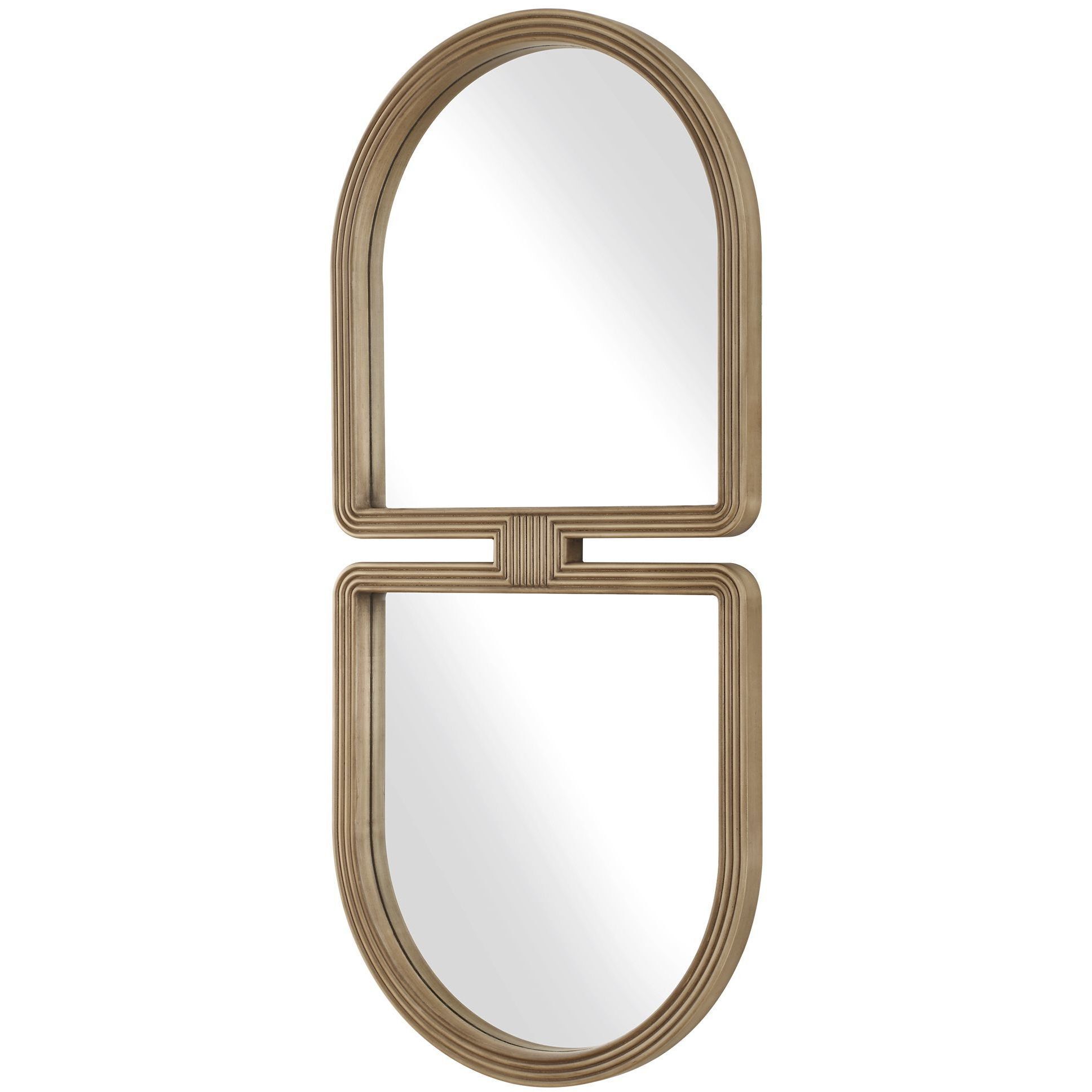 Jacques 47.5 X 22 inch Antiqued Gold Mirror