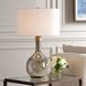 Rhine 27.25 inch 150.00 watt Light and Dark Brown and Smoke Gray Seeded Glass with Antique Brass Table Lamp Portable Light