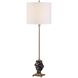 Fiori 36.75 inch 150 watt Dark Bronze and Espresso and Antique Brass Buffet Lamp Portable Light