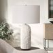 Vieste 27.5 inch 150.00 watt White Sandstone and Brushed Antique Brass Table Lamp Portable Light