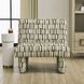 Willa Moss Green and Off-White Accent Chair