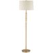Verlaine 63.5 inch 150 watt Antique Gold and Travertine Floor Lamp Portable Light