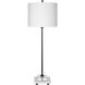 Ciara 33 inch 100.00 watt Satin Black with Crystal and White Marble Buffet Lamp Portable Light