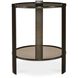 Hanson 24.5 X 20 inch Bronze and Amber Glass Side Table