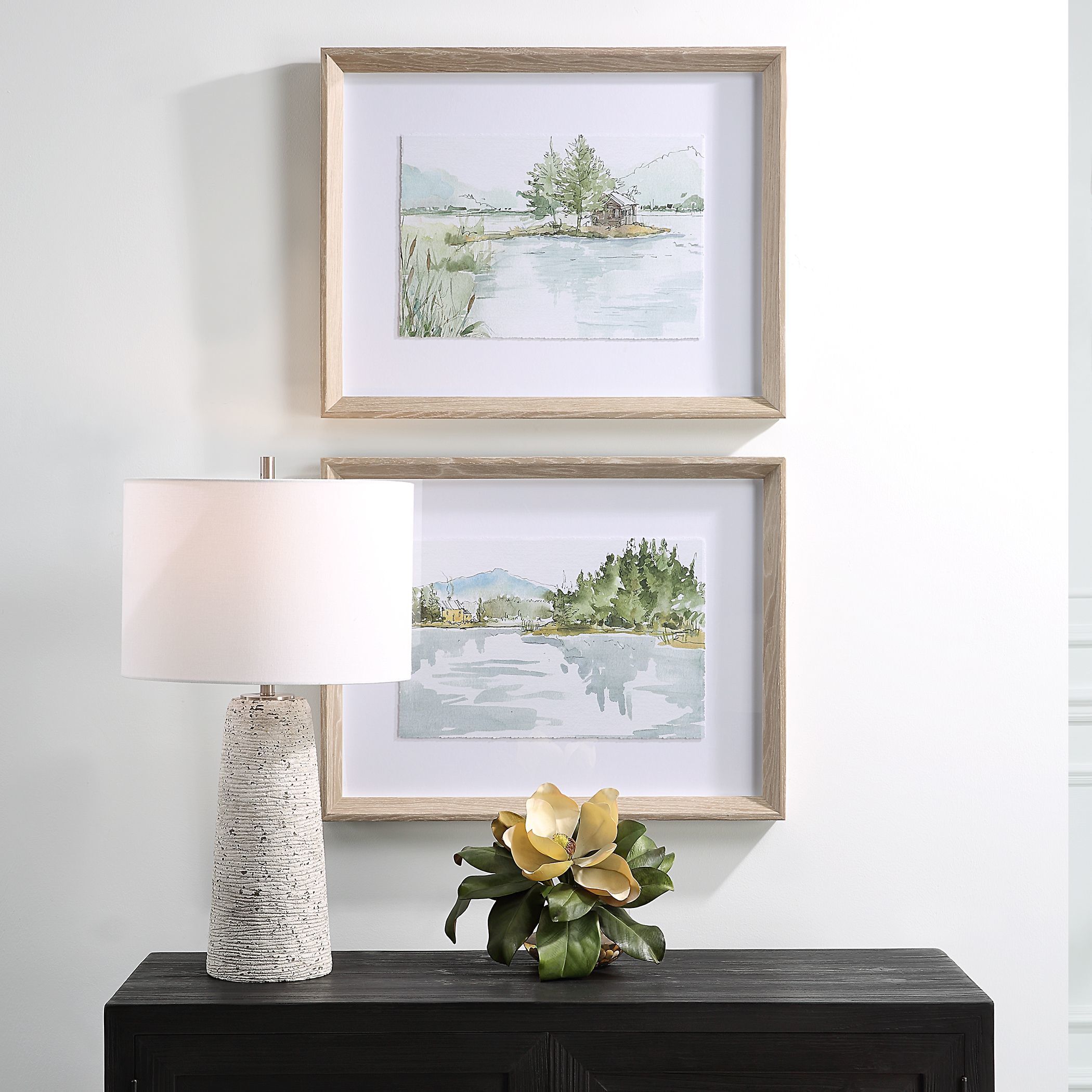 Serene 26.25 X 20.25 inch Framed Prints, Set of 2