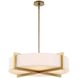 Cresson 4 Light 30 inch Matte Brushed Brass Pendant Ceiling Light