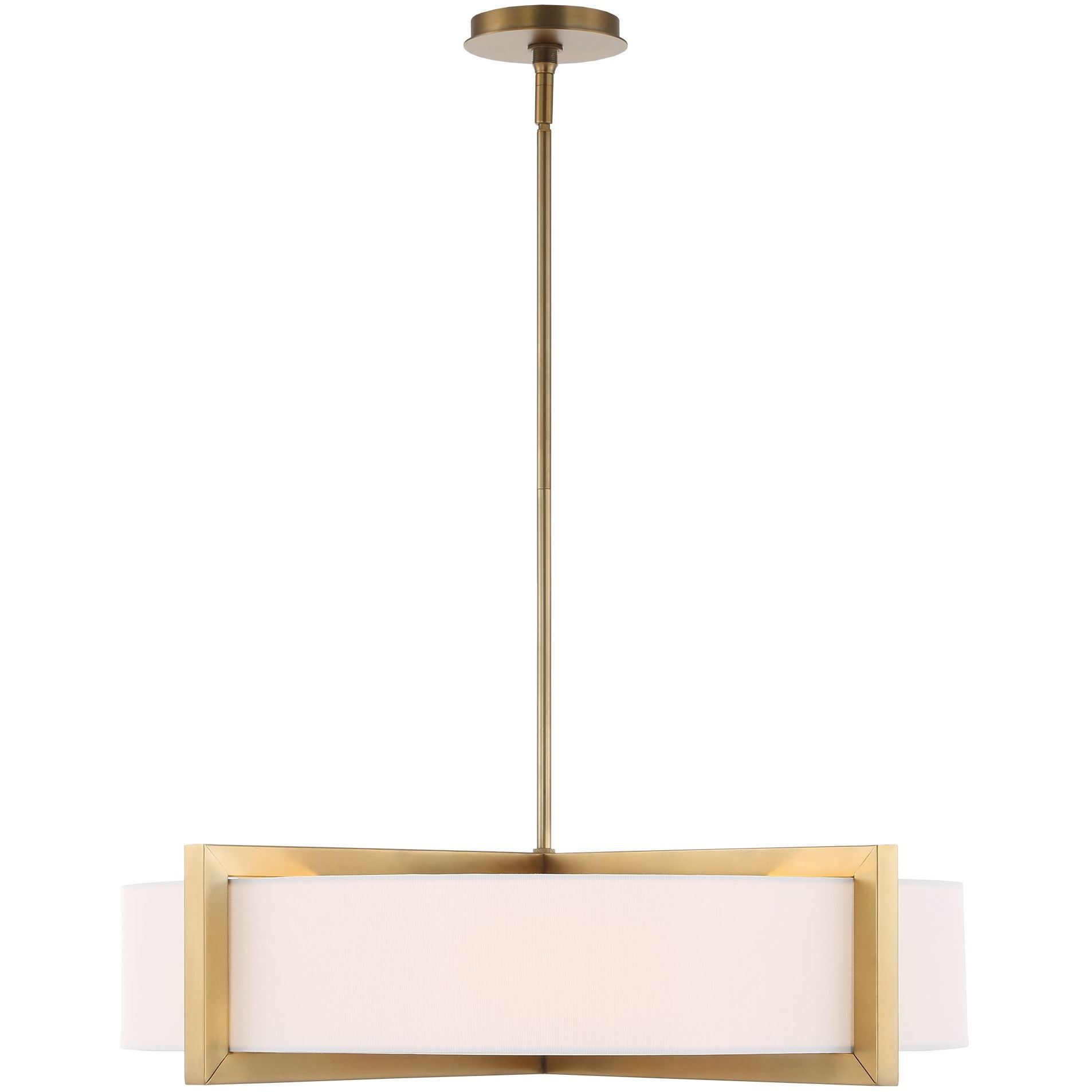 Cresson 4 Light 30 inch Matte Brushed Brass Pendant Ceiling Light