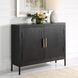 Front Range Dark Ebony Oak Veneer and Aged Gold 2 Door Cabinet