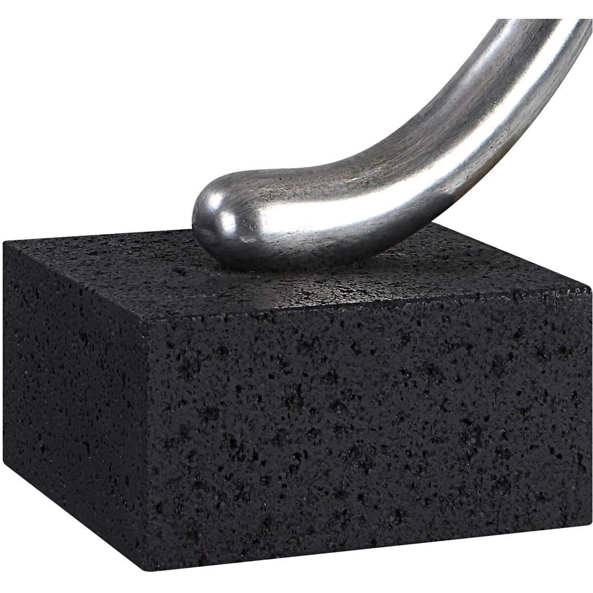 Ezden 26 inch 150.00 watt Tarnished Silver and Black Marble Table Lamp Portable Light