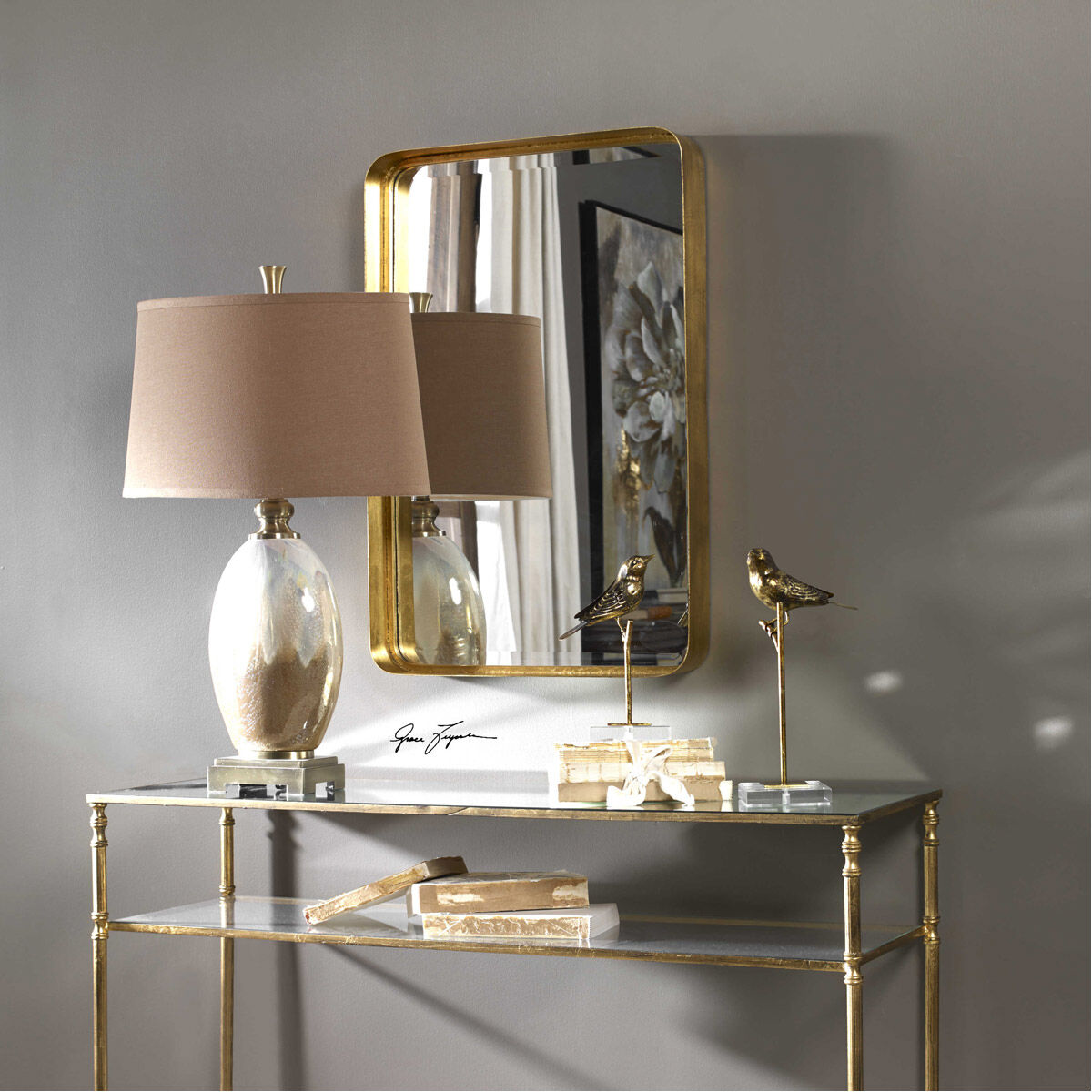 Crofton 30 X 20 inch Antique Gold Wall Mirror