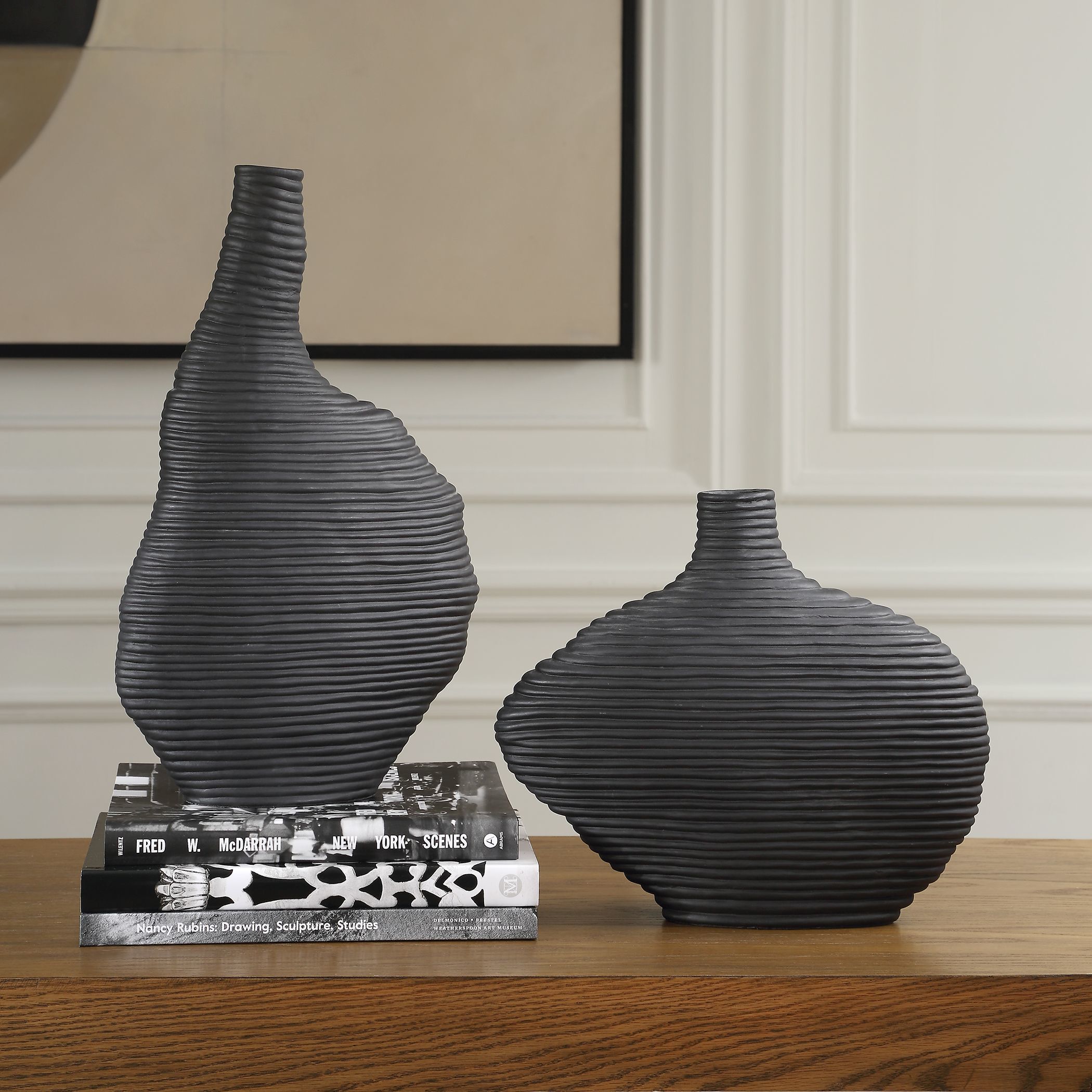 Duostacked 18 X 10.5 inch Vases, Set of 2