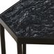 Aviary 24 X 11.85 inch Satin Black and Black Marble Accent Table