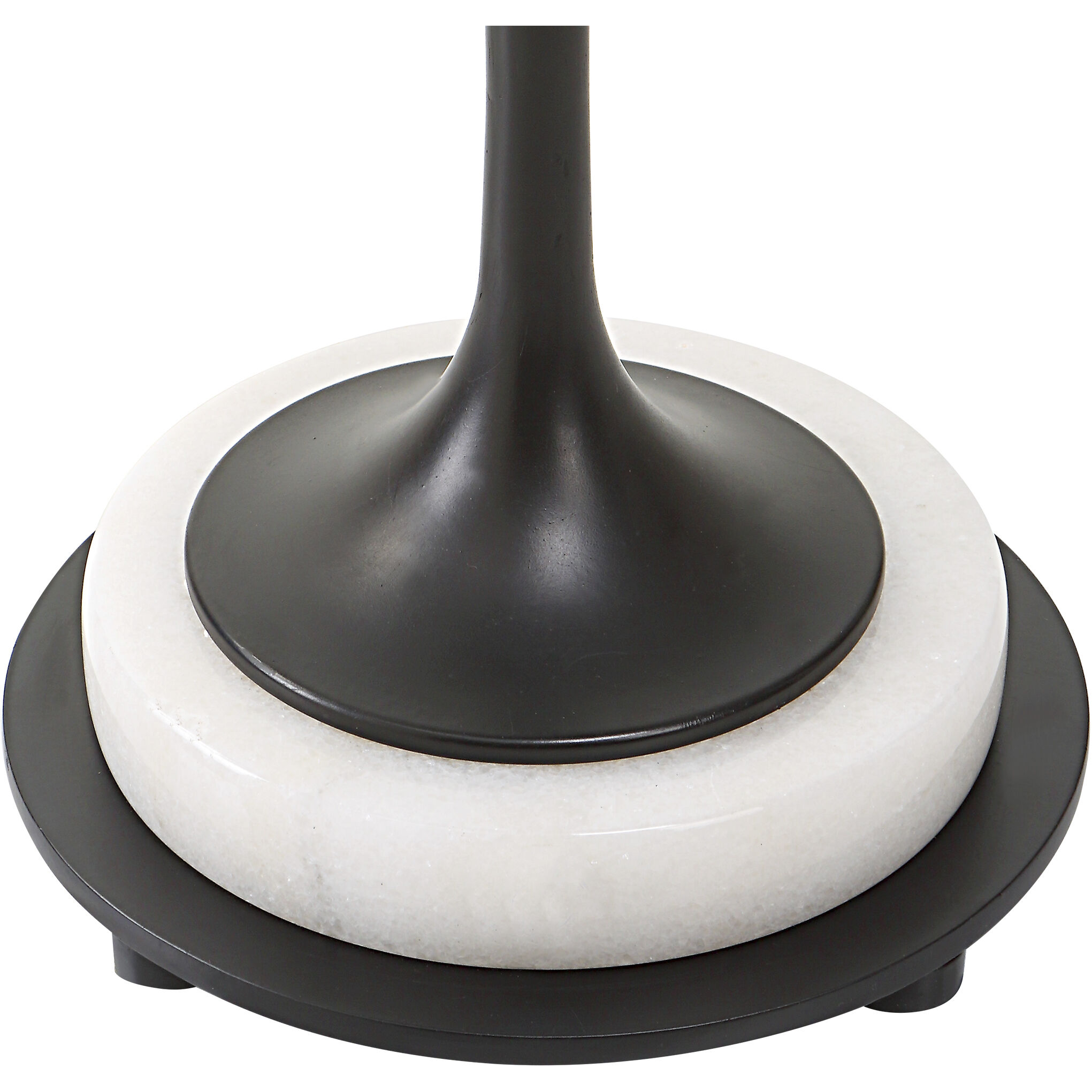 Sentry 22 X 13 inch Black Iron and Antique Brushed with White Marble Accent Table