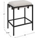 Paradox 27 inch Matte Black and White Waffle Textured Polyester Counter Stool