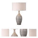Dinah 31 inch 150 watt Gray Table Lamp Portable Light, Jim Parsons
