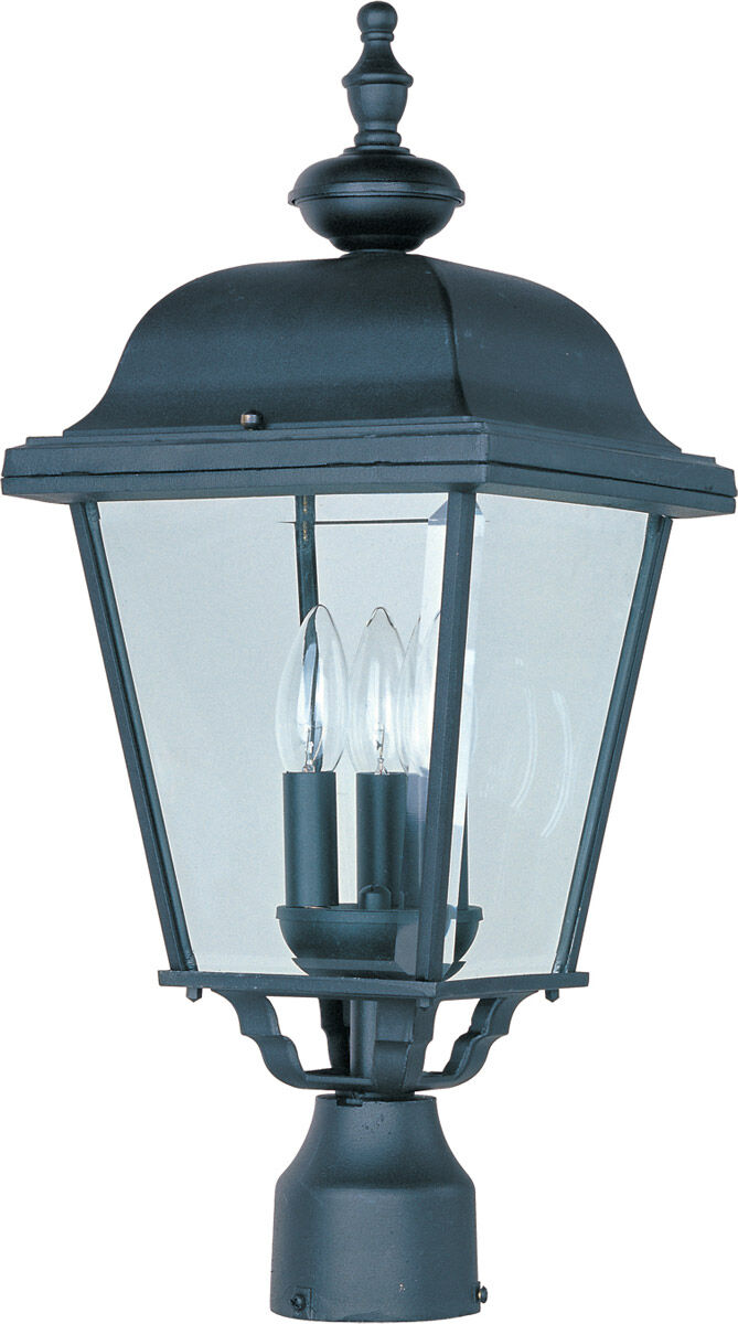 Builder Cast 3 Light 21 inch Black Outdoor Pole/Post Lantern