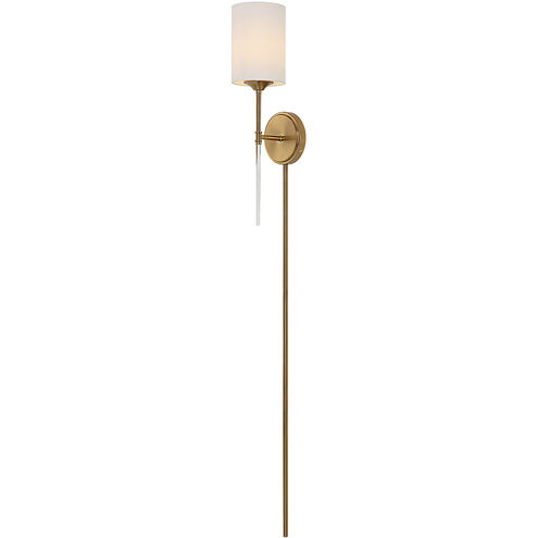 Awyr 1 Light 5 inch Warm Brass and Clear Sconce Wall Light