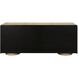 Evanston Natural and Black 4 Door Cabinet