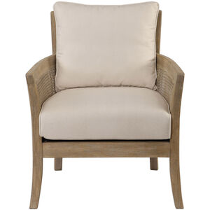 Encore Bleached Hardwood and Off-White Armchair