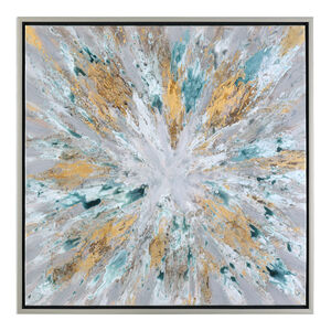 Exploding Star 40 X 40 inch Painting, Hand Painted, Abstract
