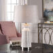 Kansa 29 inch 150 watt Distressed White Table Lamp Portable Light, David Frisch