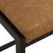 Atticus 25.75 inch Satin Black with Camel Faux Leather Counter Stool