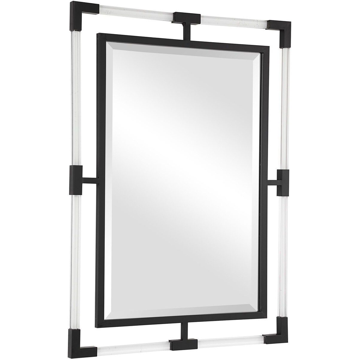 Balkan 38 X 28 inch Black Wall Mirror
