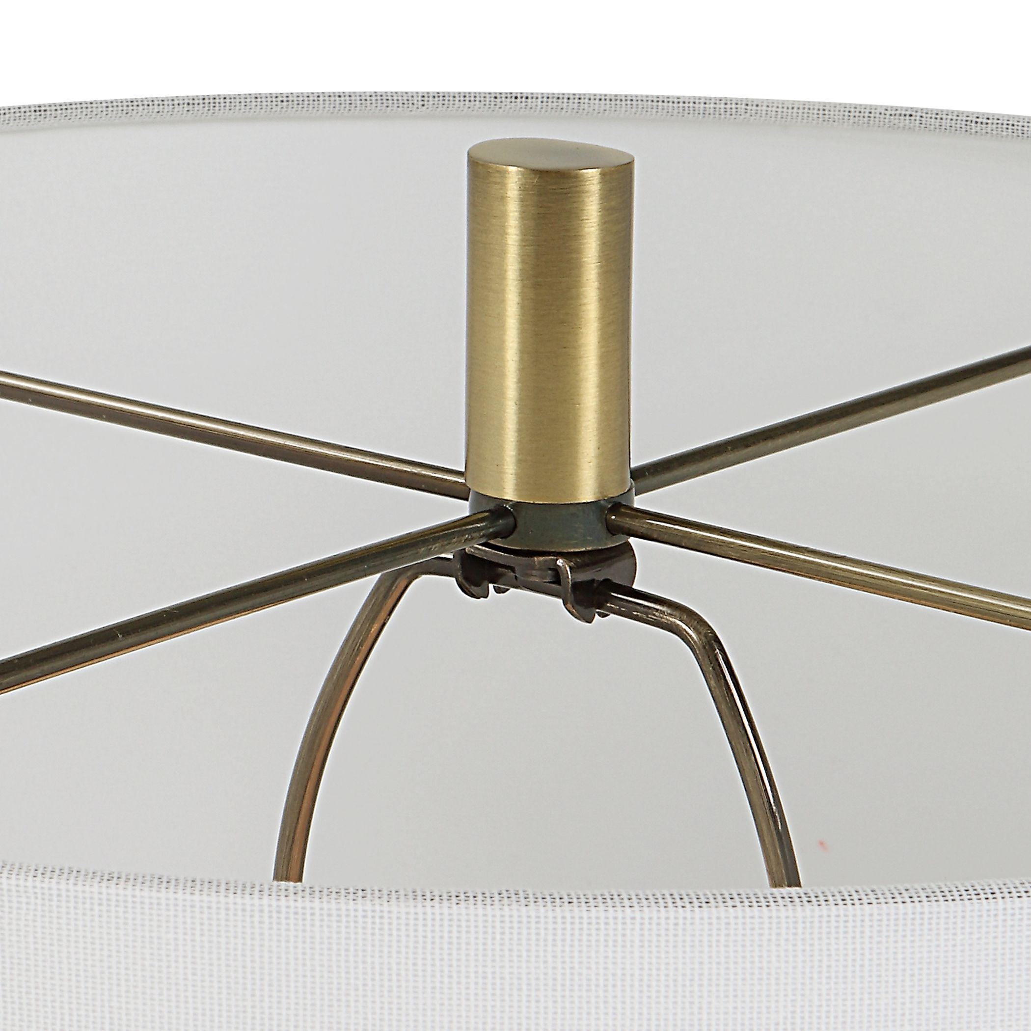 Summit 62.75 inch 150 watt Gray/Black with Solid Iron and Antique Brass Floor Lamp Portable Light