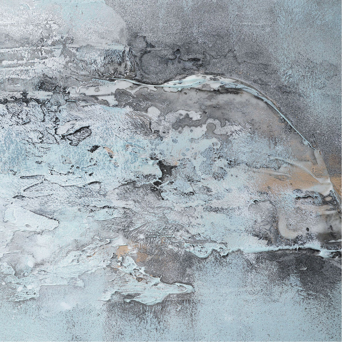 Ocean Swell 66 X 21 inch Painted Metal Art, Set of 3 