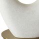 Promenade 33.25 inch 150.00 watt White Rice Stone and Antique Brass Table Lamp Portable Light